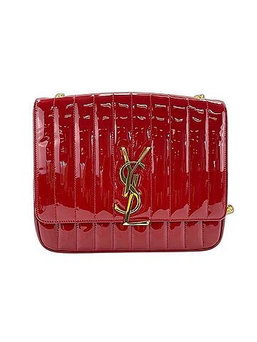 Yves Saint Laurent Yves Saint Laurent Vicky Shoulder Bag, Enamel Red (view 2)