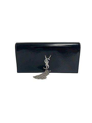 Yves Saint Laurent Yves Saint Laurent Kate Clutch Bag, Patent Leather, Black (view 1)