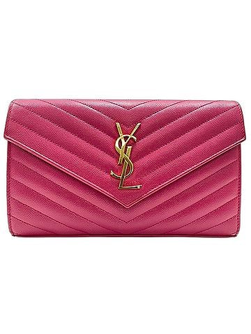 Yves Saint Laurent Yves Saint Laurent Cassandra Shoulder Bag, Leather, Pink (view 1)