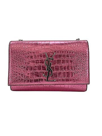 Yves Saint Laurent Yves Saint Laurent Cassandra Shoulder Bag, Leather, Pink (view 2)
