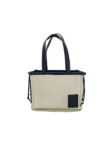 Loewe Loewe Cushion Tote Bag, Canvas, Beige (view 1)