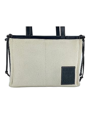 Loewe Loewe Cushion Tote Bag, Canvas, Beige (view 2)
