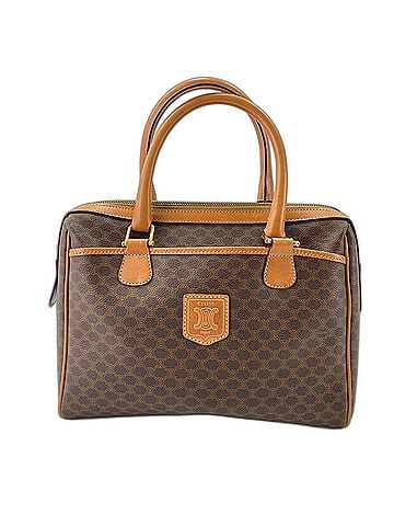 Céline Celine Mini Macadam Boston Bag, Brown (view 1)