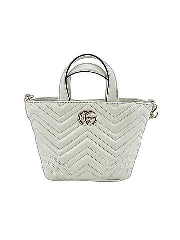 Gucci Gucci GG Marmont Shoulder Bag, Leather, White (view 2)