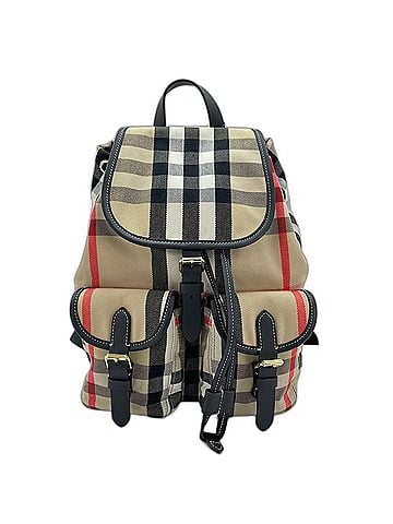 Burberry Burberry House Check Canvas Backpack, Beige (view 1)