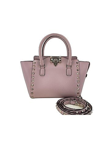 Valentino Valentino Rockstud Handbag, Leather, Pink (view 1)