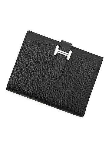 Hermès Hermes Bearn Compact Bi-fold Wallet, Black Epsom Leather, W Stamp, HERMES WALLET (view 1)