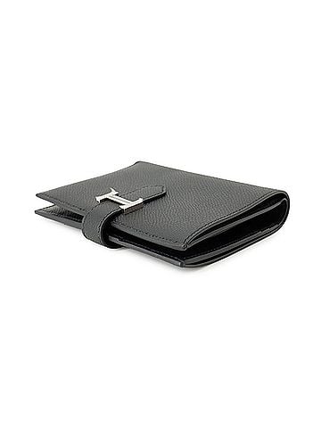 Hermès Hermes Bearn Compact Bi-fold Wallet, Black Epsom Leather, W Stamp, HERMES WALLET (view 2)