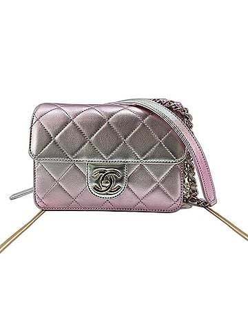 Chanel Chanel Mini Matelassé Shoulder Bag, Lambskin, Pink (view 1)
