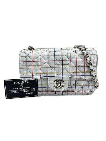 Chanel Chanel Mini Flap 20 Shoulder Bag, White (view 1)