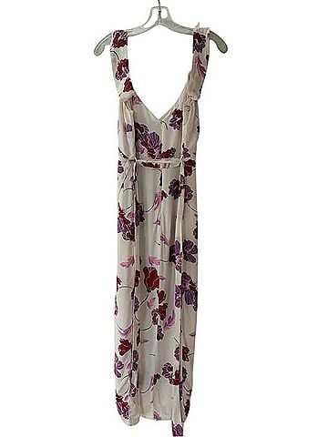 Bardot Cream Floral Wrap Maxi Dress Casual Dress (view 2)