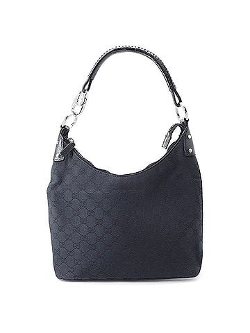 Gucci Gucci Shoulder Bag GG Canvas Leather 115003 GUCCI Black Handbag Women's (view 1)