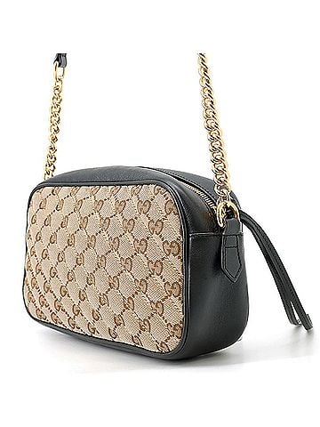Gucci Gucci GG Marmont Shoulder Bag, Canvas Leather, 447632, GUCCI Black, Handbag, Women's (view 2)