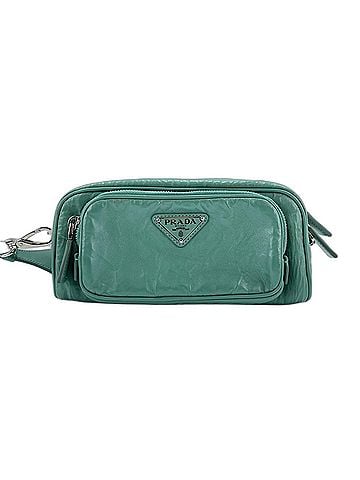 Prada Prada PRADA Nappa Antique Shoulder Bag Leather Green (view 1)