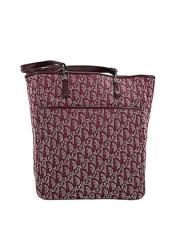 Christian Dior Christian Dior Trotter Tote Bag, Canvas, Wine Red (view 2)