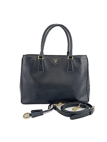Prada Prada Galleria Tote Bag, Leather, Black (view 1)