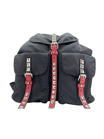 Prada Prada NEW VELA Backpack, Nylon, Black (view 2)