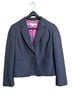Boden 98% Wool 2% Linen 100% Polyester Polka Dots Gray Black Blazer Size 6 (petite) - photo 4
