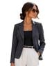 Boden 98% Wool 2% Linen 100% Polyester Polka Dots Gray Black Blazer Size 6 (petite) - photo 1