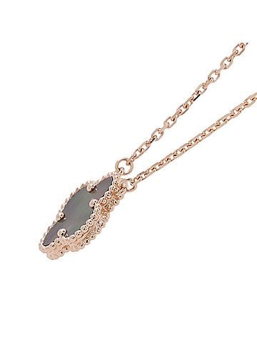 Van Cleef & Arpels Van Cleef &amp; Arpels Alhambra Necklace Pendant, Gray Mother-of-Pearl, 18K Pink Gold (VCARP4KK00) (view 2)