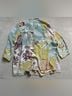 Citron 100% Silk Paisley Floral Green Yellow 3/4 Sleeve Blouse Size 0X - photo 7