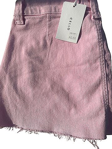 Cello Jeans Pink frayed Denim Skirt (view 2)