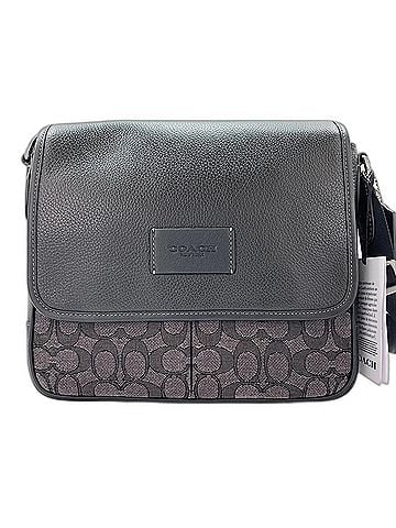Coach Coach Sprint Map Bag Signature Shoulder Leather Black (view 1)