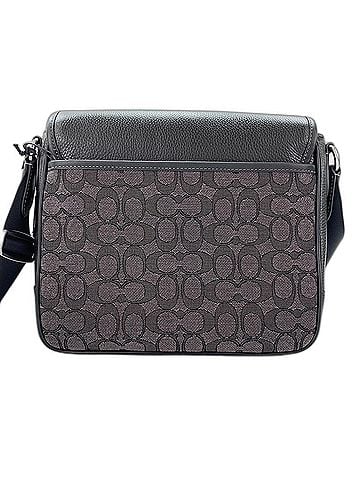 Coach Coach Sprint Map Bag Signature Shoulder Leather Black (view 2)