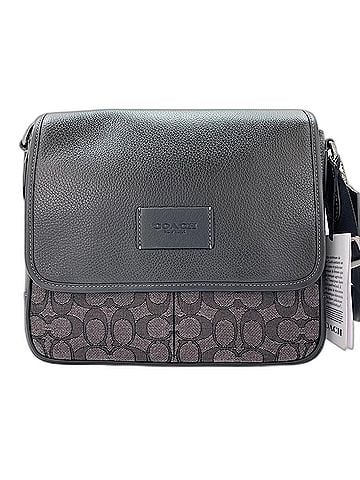 Coach Coach Sprint Map Bag Signature Shoulder Leather Black (view 1)