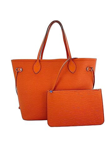 Louis Vuitton Louis Vuitton Neverfull MM Tote Bag, Orange (view 1)