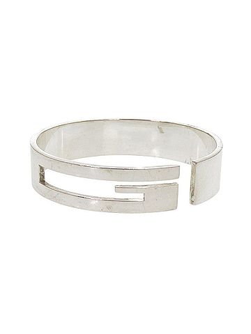 Gucci Gucci Cutout G Logo Sterling Silver 925 Bangle Bracelet 0448GUCCI (view 1)