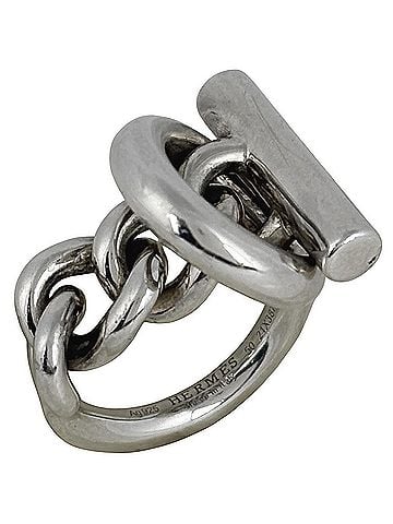 Hermès Hermes Croisette Ring MM, Sterling Silver 925, Women's (view 1)