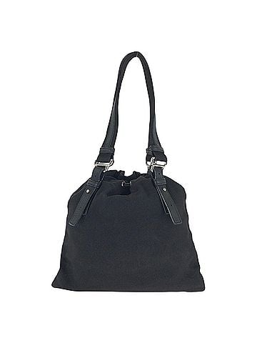Yves Saint Laurent Yves Saint Laurent Rive Gauche Vintage Kahala YSL Drawstring Bag, Black, Silver Hardware, Canvas &amp; Leather, 123435, Tote Bag/Shoulder Bag for Women (view 2)