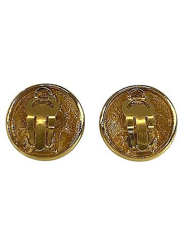 Chanel CHANEL Vintage Coco Mark Gold Plated Earrings for Women (view 2)