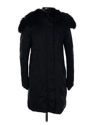 Theory Fur-Trim Puffer Coat Jacket (view 1)