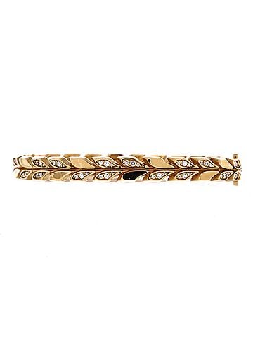 Tiffany & Co. Victoria Vine Hinged Bangle Bracelet 18K Yellow Gold with Diamonds (view 1)