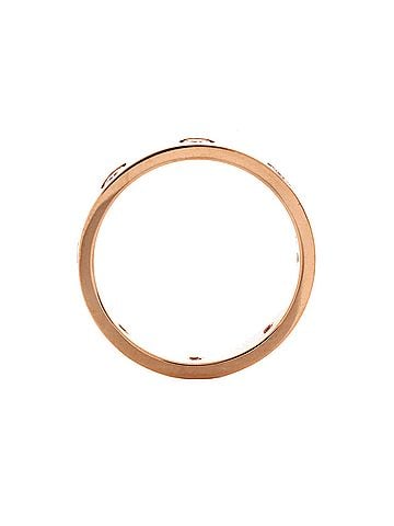 Cartier Love Wedding Band 8 Diamonds Ring 18K Rose Gold with Diamonds (view 2)