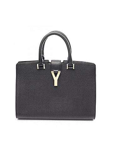 Yves Saint Laurent Yves Saint Laurent Cabas Chic Handbag, Leather, Women's, Black, 400660 (view 1)
