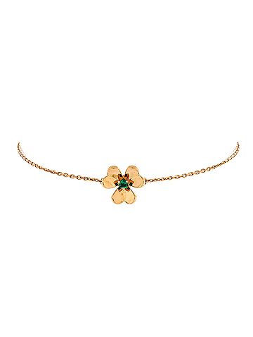 Van Cleef & Arpels Frivole Bracelet 18K Yellow Gold with Emerald Mini (view 1)