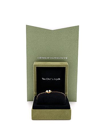 Van Cleef & Arpels Frivole Bracelet 18K Yellow Gold with Emerald Mini (view 2)