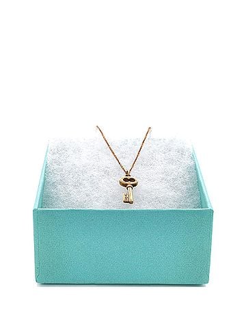 Tiffany & Co. Key Pendant Necklace 18K Rose Gold Mini (view 2)