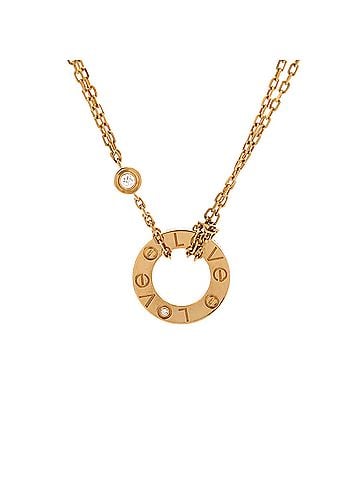 Cartier 2 Diamonds Love Pendant Necklace 18K Yellow Gold and Diamonds (view 1)