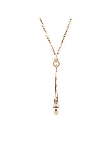 Hermès Clou De Forge Pendant Necklace 18K Rose Gold and Diamonds Large (view 1)