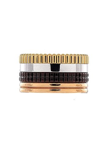 Boucheron Quatre Classique Ring 18K Tricolor Gold and PVD Large (view 1)