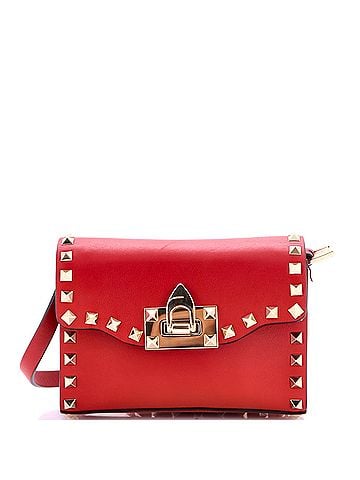 Valentino Garavani Rockstud Flip Lock Flap Bag Leather Mini (view 1)