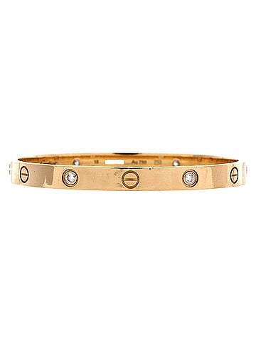 Cartier Love 4 Diamond Bracelet 18K Yellow Gold with Diamonds (view 1)