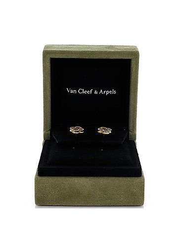 Van Cleef & Arpels Sweet Alhambra Stud Earrings 18K Yellow Gold and Mother of Pearl (view 2)