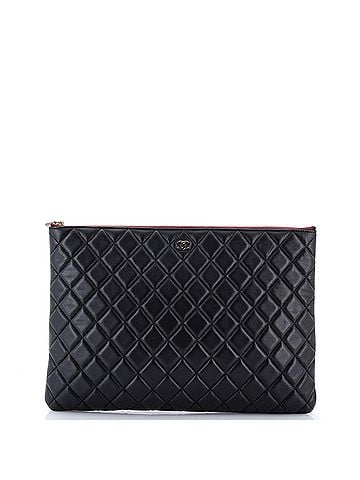 Chanel O Case Clutch Quilted Lambskin Large (view 1)