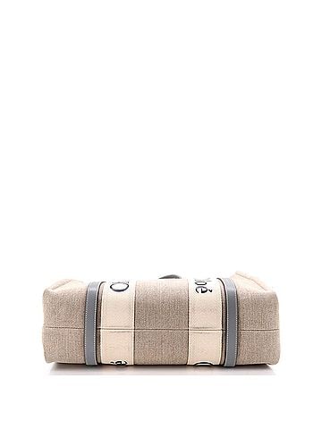 Chloé Woody Tote Canvas with Leather Medium (view 2)