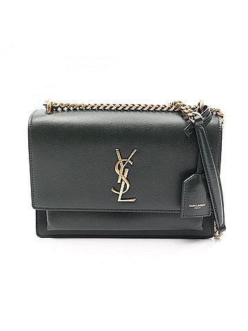 Yves Saint Laurent Yves Saint Laurent Saint Laurent Paris Sunset Medium Shoulder Bag/Handbag, Leather, Women's, Green (view 1)